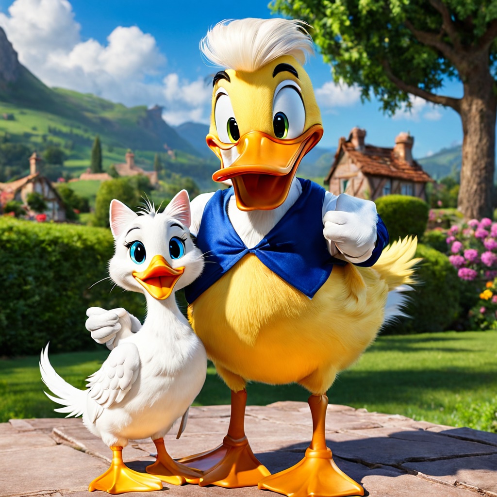 Donald Quack And A Cat.jpg