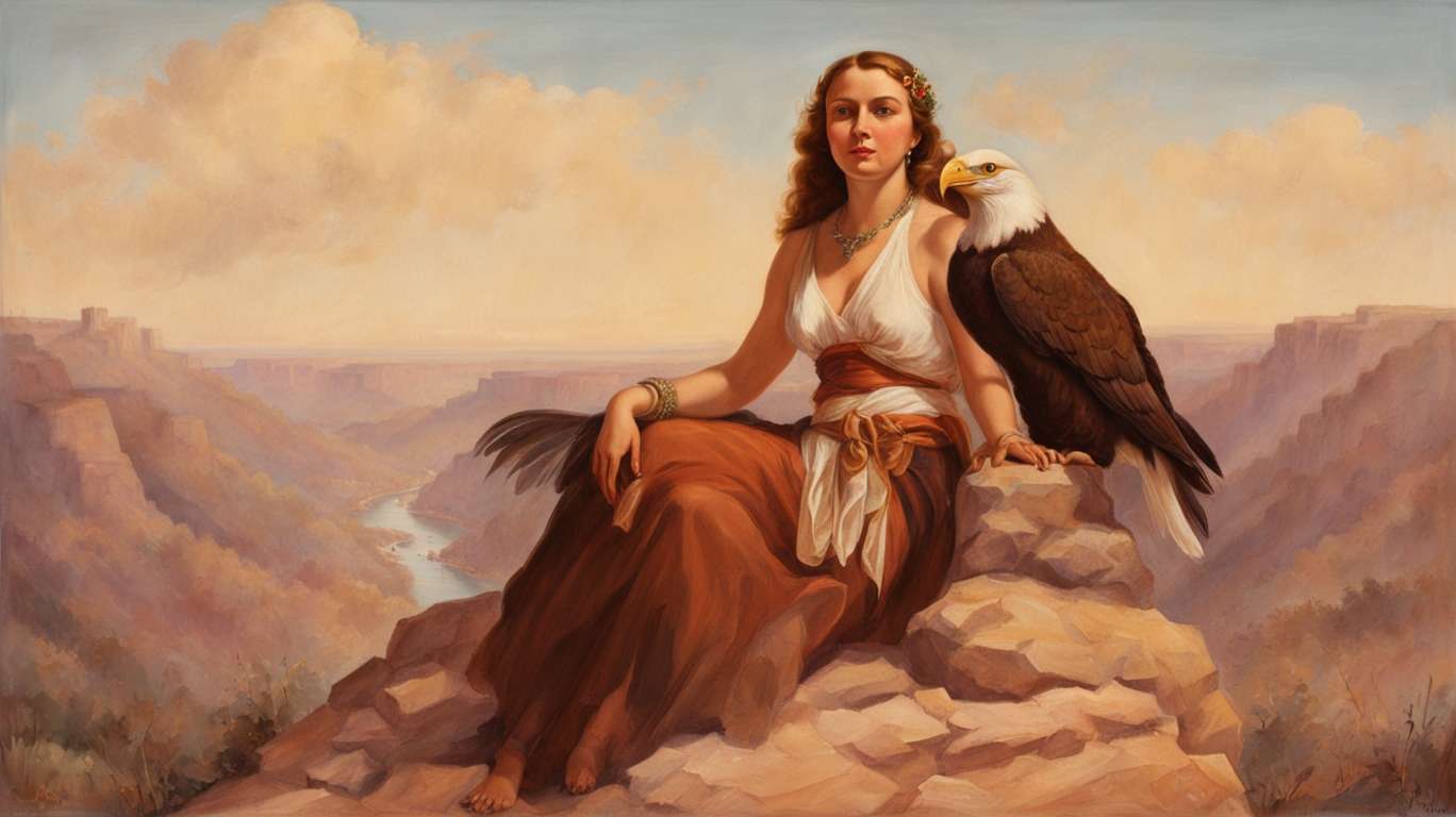Lady Sitting With An Eagle.jpg