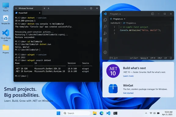 Create Your First C# Console App on Windows 10/11 with .NET 10 SDK and ...