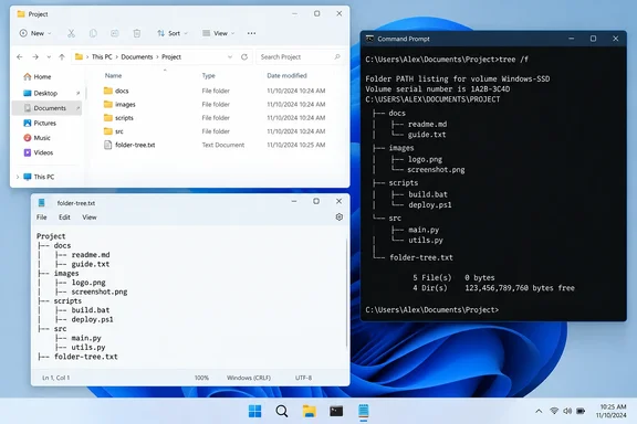 How to Export a Folder Tree to a Text File in Windows 10 and 11