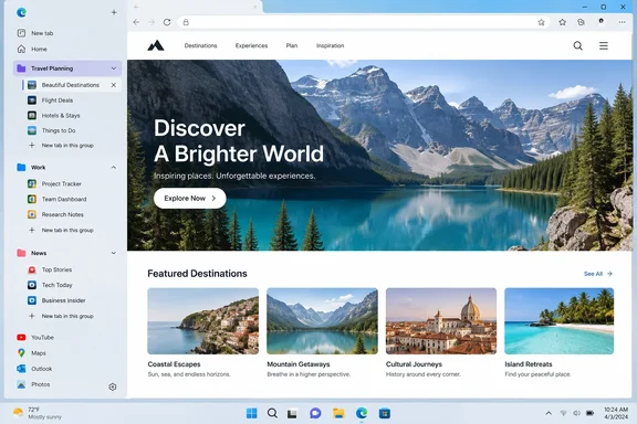 Microsoft Edge Vertical Tabs on Windows 11/10: Enable, Customize and ...