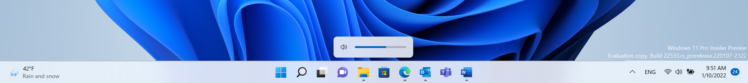The redesigned hardware indicator for volume. The redesigned hardware indicator for volume.