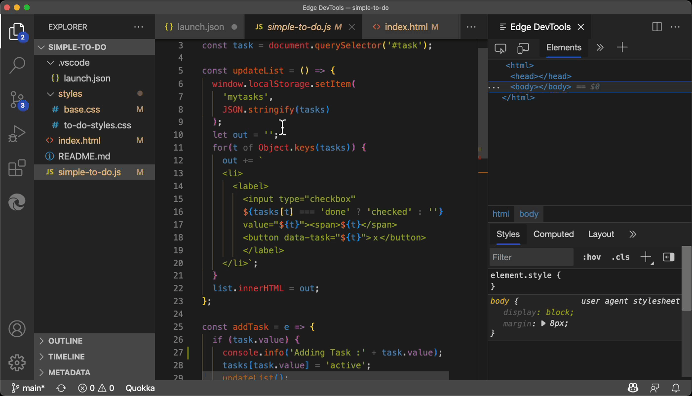 DevTools and VS Code matching themes