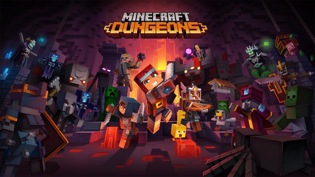 Minecraft Dungeons title art