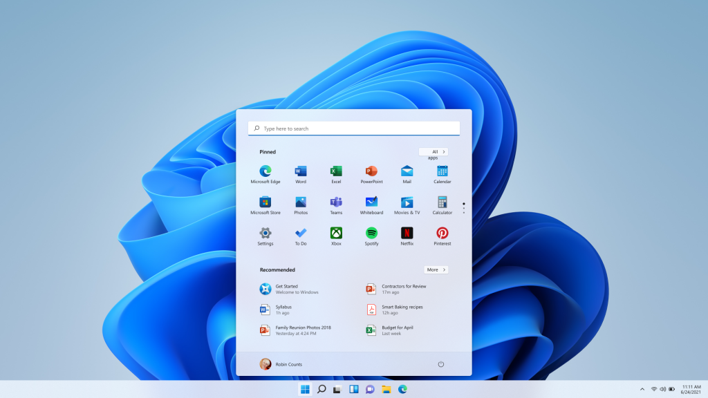 Windows 11 Start menu Windows 11 Start menu
