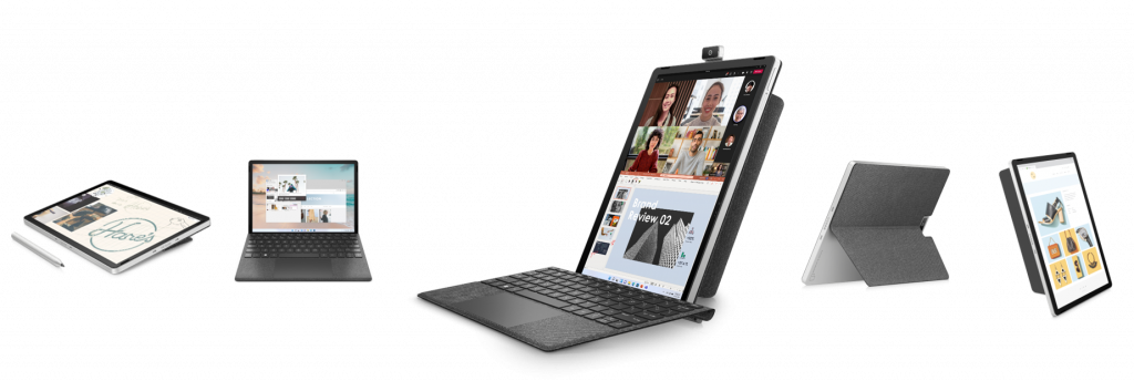 The five different modes of the HP 11-inch Tablet PC