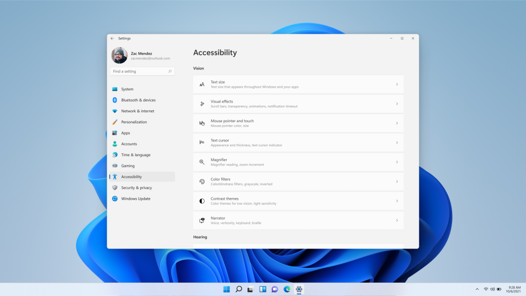 Accessibility Settings in Windows 11