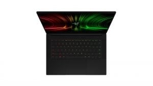 Razer Blade 14, open and seen from the top