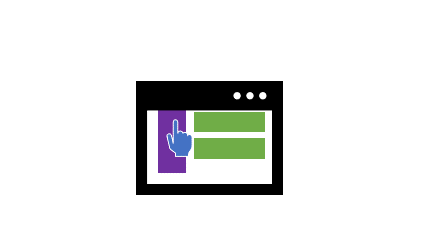 Animation showing scroll latching on a page Animation showing scroll latching on a page
