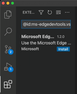 Prompt to install the Microsoft Edge DevTools extension