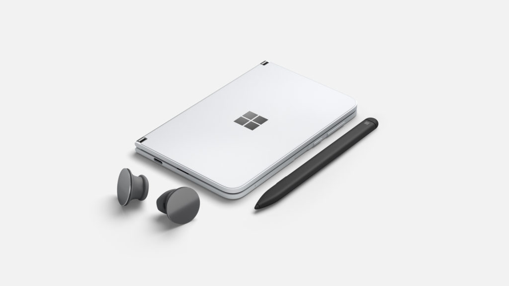 Surface Duo with Surface Slim Pen and Surface Earbuds Surface Duo with Surface Slim Pen and Surface Earbuds