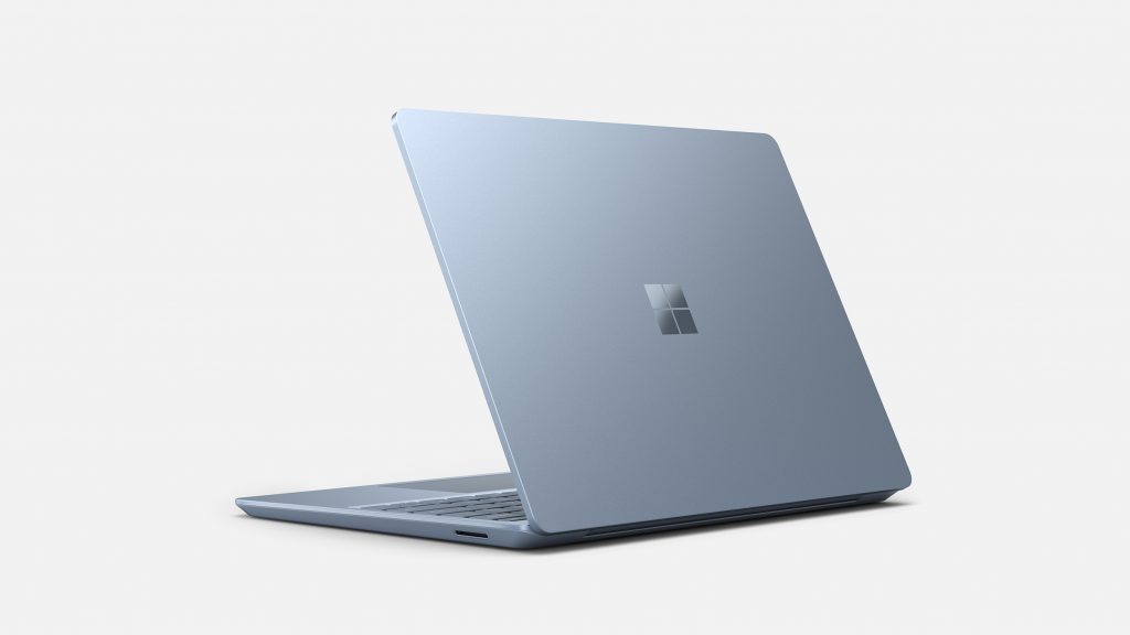 A Surface Laptop Go 2 device in the color Ice Blue
