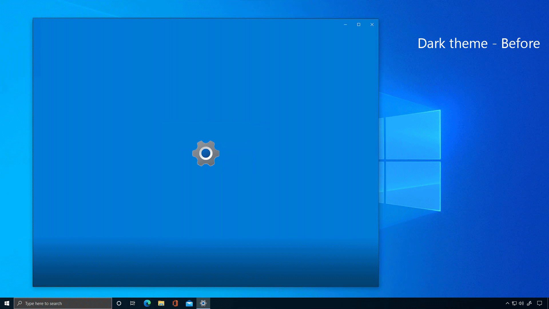 Settings splash screen before and after in dark theme. Settings splash screen before and after in dark theme.