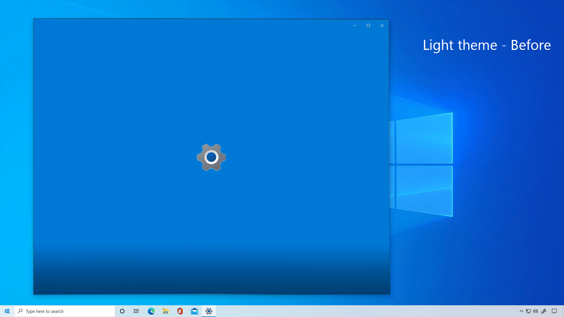 Settings splash screen before and after in light theme. Settings splash screen before and after in light theme.