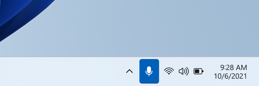 Mute and unmute your calls with the microphone icon on the taskbar.
